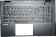Laptop PalmRest&Keyboard for HP OMEN 15-ek000 L98947-001 M00842-001 United States US Black with RGB Backlit White Letter