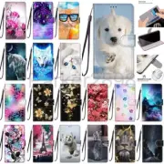 For OPPO A57 A15 A53 A9 A54 A55 A74 A72 Find X5 Pattern Leather Wallet Flip Case