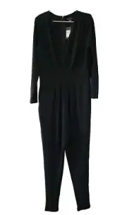 NEW City Chic Main Event Black Metallic Sparkle Jumpsuit S/16 Long Sleeve