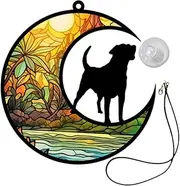 HYTROVE Dog Moon Hanging Pendant Dog Remembrance Ornament for Home Decoration for Indoor and Outdoor Use Delicate Design for Windows Walls and Gardens