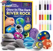 National Geographic Glow in the Dark Rock Painting Kit - Arts & Crafts for Kids