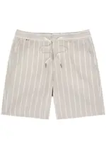 Boss Striped Linen-blend Shorts - Beige - 52 (W36 / XL) 52 (W36 / XL)