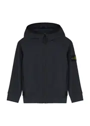 Stone Island Kids Hooded Soft Shell-R Jacket (6-8 Years) - Navy - 06YR (6 Years) 06YR (6 years)