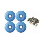 Blank Skateboard Wheels With ABEC 9 Bearings 52mm LIGHT BLUE