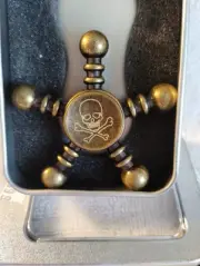Fidget Spinner Skull / Bronze Tone / Metal/ Please Read Description