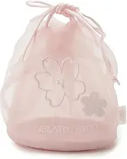 gelato pique(ジェラート ピケ) PWGB251713 PNK Sakura Embroidered Organza Drawstring Pouch, Pink (PNK), F