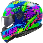 FF908 Strobe II Svent Blue Green 06 Modular Helmet