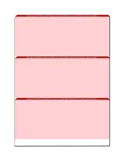 High-Security Check Paper, Red w Bkgrnd Ptrn, 8.5" x 11", Prfd w 3 Cks- 100 Shts