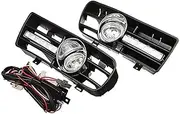 Car Fog Lamp Assembly For VW For Golf GTi TDI MK4 1997-2006 2pcs Car Front Bumper Fog Light Grill Running Lights With LED DRL Fog Lamp Front Bumper Fog Light(Yellow Light)