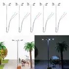 1:75 /1:100 Model Train Lamp Street Lights Lamppost HO OO Scale Four Heads
