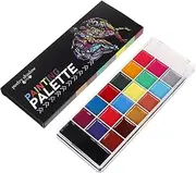 Unique Halloween Party Accessory 20 Color Body Paint Kit Long-lasting Face Painting Makeup Palette Safe for Children