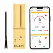 WiFi Bluetooth Wireless Meat Thermometer Unlimited Range, Check Temp Anywhere...