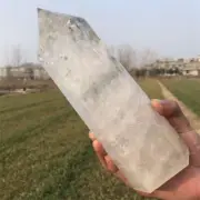 1.32kg Natural Clear Quartz Obelisk Quartz Cystal Point Wand Tower