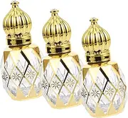 3pcs Empty Roll on Perfume Bottles for Essential Oils Travel Friendly 12ml Perfume Containers Portable Sample Bottles for Oils and Scents Random Patterns/222