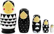 kowaku Cartoon Girl Matryoshka Russian Nesting Dolls Babushka Wooden Set 5 Pieces