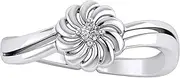 [PRETTY JEWELS] Round Cut White Cubic Zirconia Solitaire Flower Toe Ring in 925 Sterling Silver from