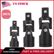 3*Tool Impact Universal Joint Socket Swivel Set 1/4" 3/8" 1/2" Drive Sockets kit
