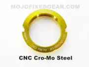 MOJO Fixed Gear Lockring CNC ANODIZED Cro-Mo TRACK LOCK RING BLOCK - GOLD Fixie