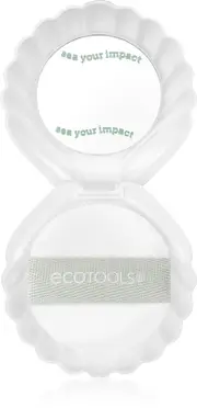 EcoTools Sea Gems Pearl Puff + Case Cosmetic Mirror with Powder Puff