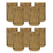 12PK Porto Ellis Glass Tumbler Cup/Holder Bath Organiser Container 12x7cm Amber