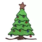 Christmas Tree Embroidered Iron on Sew on Patch Badge For Clothes