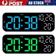 7 inch LED Digital Alarm Clock Snooze Temperature Date Day Display Voice Control