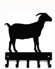 Farm Horned Goat #1 Wall Key Rack Holder Organizer with hooks - Rustic Farmhouse