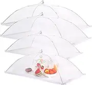 JULBEAR 4 Pcs Extra Large Mesh Food Cover Tent Umbrella Food Screen Covers for Outside Pop-up Mesh Reusable Food Nets for Parties Picnics Outdoor BBQs Collapsible (2 Pcs 40"x24", 2 Pcs 32"x24")