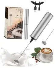 Milk Frother Rechargeable with Cover - Coffee Frother Wand, Drink Mixer