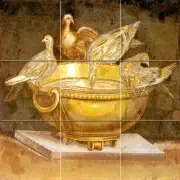 Art Tumbled Marble Bath Backsplash Pompeii Tile #237