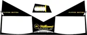 Williams 1967 Blast Off Pinball Machine Apron Decal Set