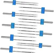 BEBEMOKO Portable Sewing Machine Needles Metal Twin Needles Set for Household Sewing Supplies