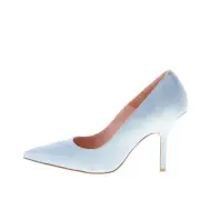 ANNA F. women shoes Blue sky suede pointy toe pump Made in Italy Heel 9 cm