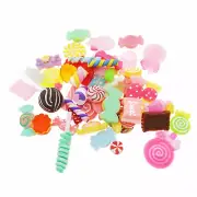 20PCS Mix Resin Candy Charm Sweet Slime Plastic Beads Jewelry DIY Crafting Decor