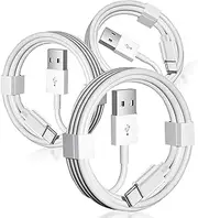 3 Pack 2ft Short iPhone 16e 16 15 USB to USB C CarPlay Cable for iPhone 16 15 Pro Max 15 Plus, USB A to USB C Car Charger for iPhone 15, iPad Pro 12.9 inch, 4th 3rd 2nd 1st, iPad Air 5th 4th Mini 6
