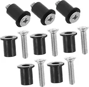8 Sets Windshield Mount Rubber Brass Motorcycle Windshield Bolts Touring Windshield Hardware Brass Screw