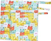 ORFOFE 3pcs Portable Nappy Wet Bags Multi Functional Diaper Storage Organizer for Nursery Travel and Home Use Stylish and Durable Design
