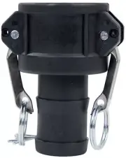 (Ships Fast) 2" Poly Type C | Polypropylene Camlock Female Coupler x Hose Shank