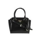 Prada Vitello Leather Tote Bag Black