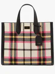 Manhattan Museum Plaid Jacquard Large Tote