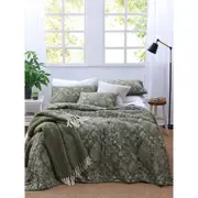 MM Linen Botanica Bed Coverlet w/ Pillowcases Bedding Home/Room Set Poplar
