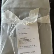 Pottery Barn Classic 400 T/C Standard Set Of 2-Pillowcases 26" x 20" Pearl Blue