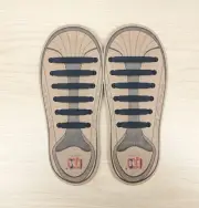 12pcs/set Silicone NO TIE Elastic Shoe Laces For Shoes Sneakers BLACK