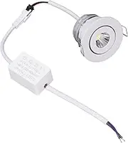 2Inch LED Recessed Ceiling Light, 5W Downlight with Hardwired Cable and Connectors, Recessed Light, 3000K, 4000K, 6000K Selectable, for Indoor Cupboard Bookshelf Stair (Warm