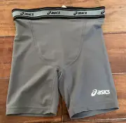 ASICS Mens XS Black Grey Running Thighs Underwear Exercise Fitness Tight New
