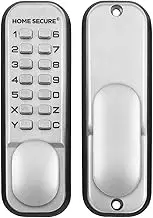 Digital Code Lock Door Lock - Chrome - Weather Resistant KeyPad Combination Key Coded Button Lock