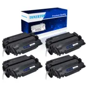 4PK CE255X Toner Cartridge Fits For HP LaserJet Pro 500 MFP M521dz M525dn P3015x
