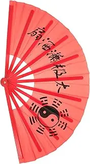 DONFAMDS Folding Hand Fan Sturdy Kung Fu Performance Fan Decorative Stage Accessory for Dance Summer Events Multi Functional