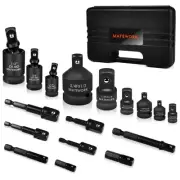 Socket Adapter Set and Reducer 17 Piece, Impact Driver Conversions kit, Unive...