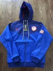 Nike Mens 2020 Olympic Team USA Windrunner Hooded Jacket CK5813-455 Sz M